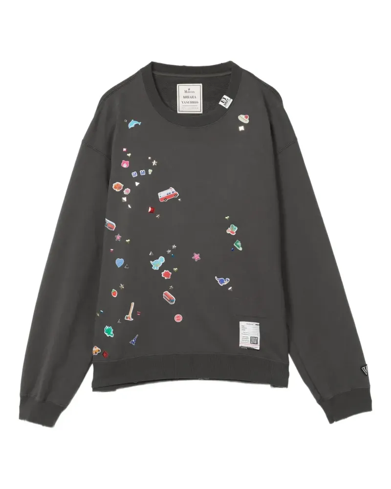 MIHARAYASUHIRO Pullover mit Print - Grau Grau
