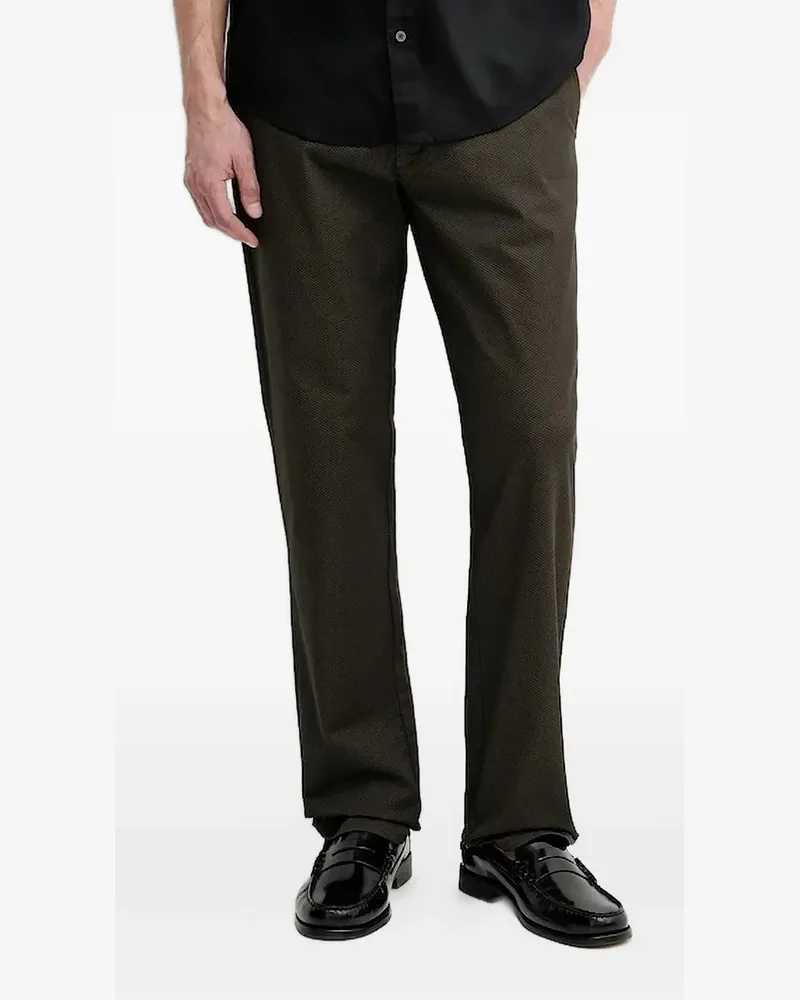 Armani Exchange Geometrisch gemusterte Hose - Grün Grün