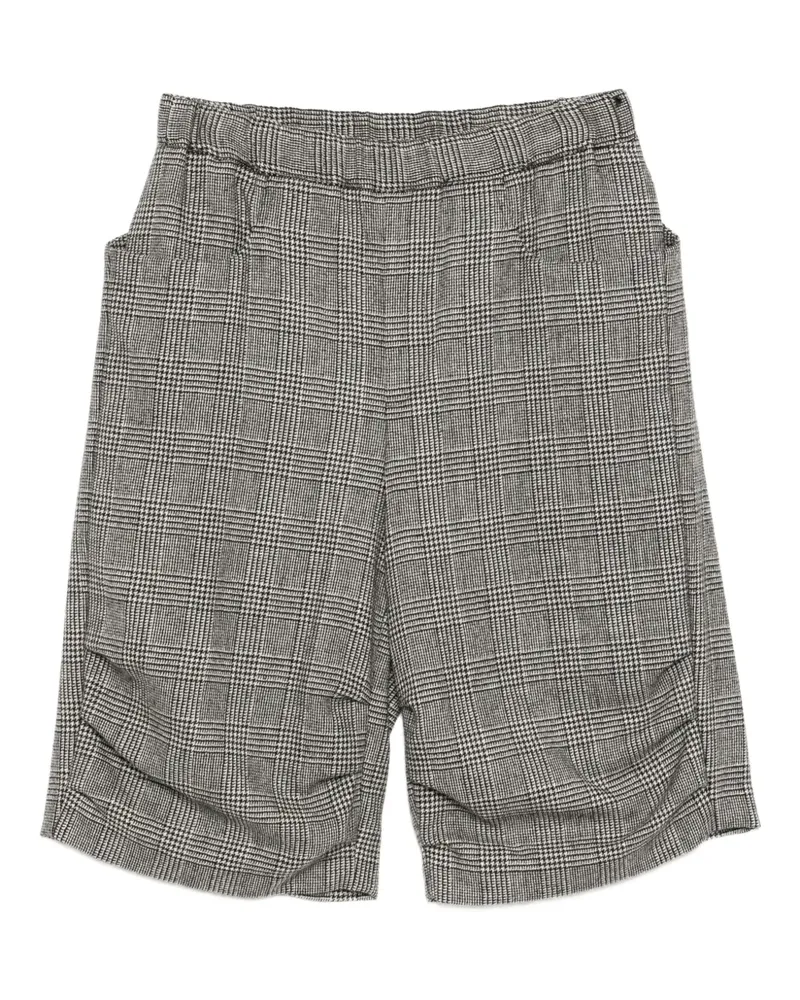 Noir Kei Ninomiya Shorts mit Hahnentrittmuster - Schwarz Schwarz