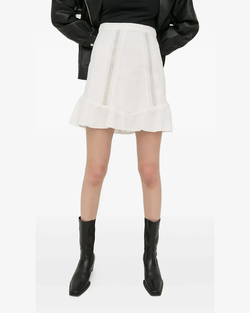 The Kooples Bestickter Minirock - Weiß Weiß