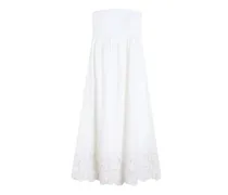 Schulterfreies Cena Spitzenkleid - Weiß