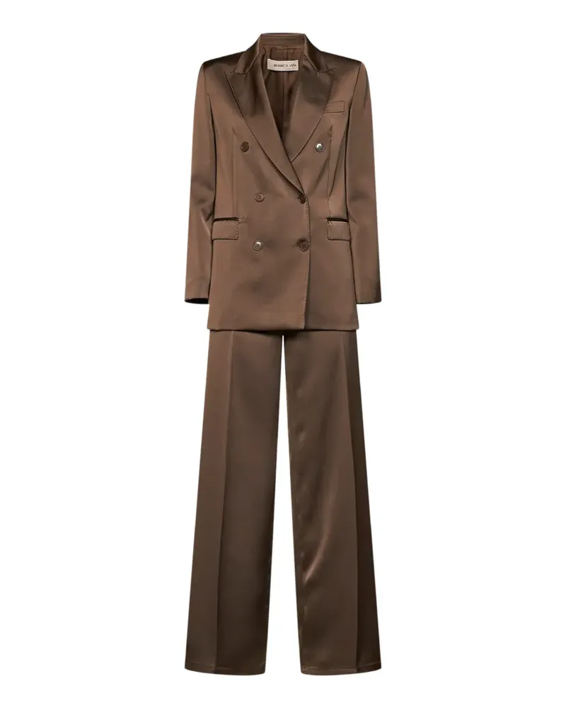 Blanca double-breasted peak-lapel trousers suit - Braun Braun