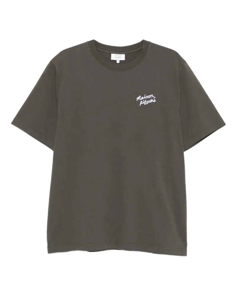 Kitsuné T-Shirt mit Logo - Grau Grau