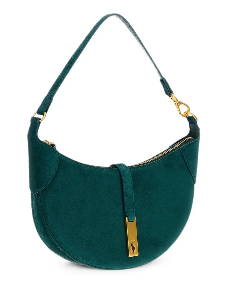 Ralph Lauren logo suede shoulder bag - Grün Grün
