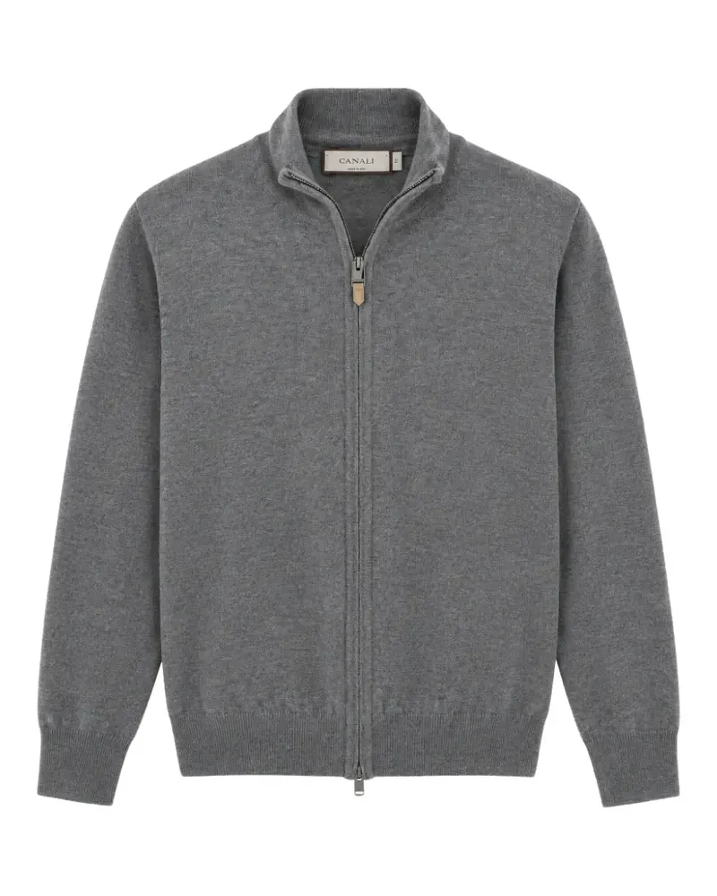 Canali Cardigan mit Reißverschluss - Grau Grau