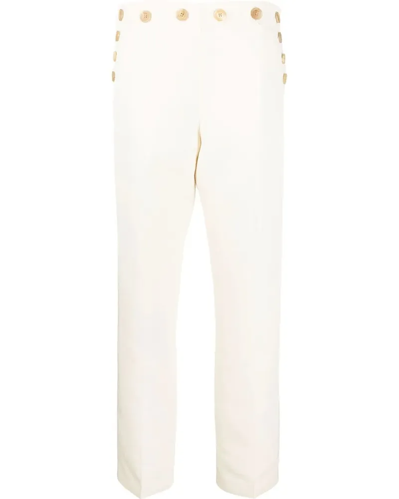 KHAITE Seidenhose mit hohem Bund - Nude Nude