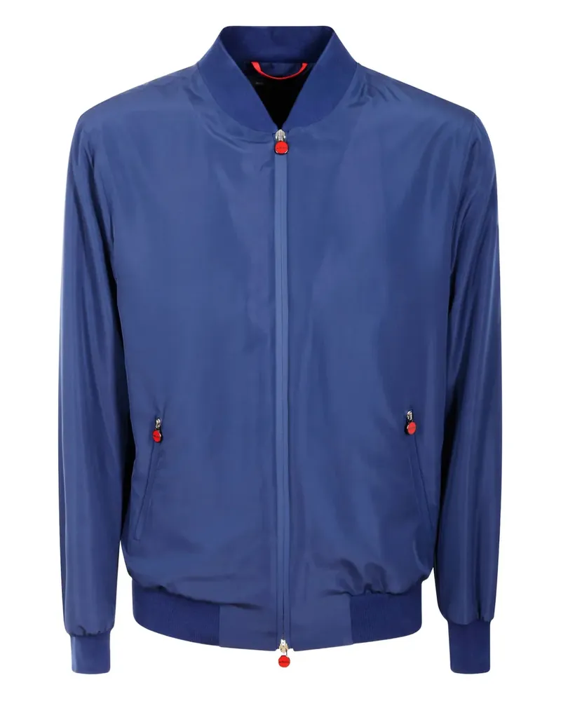 Kiton Langärmlige Bomberjacke - Blau Blau