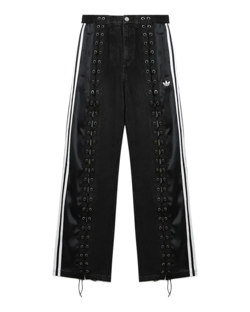adidas lace-up 3-Stripes trousers - Schwarz Schwarz