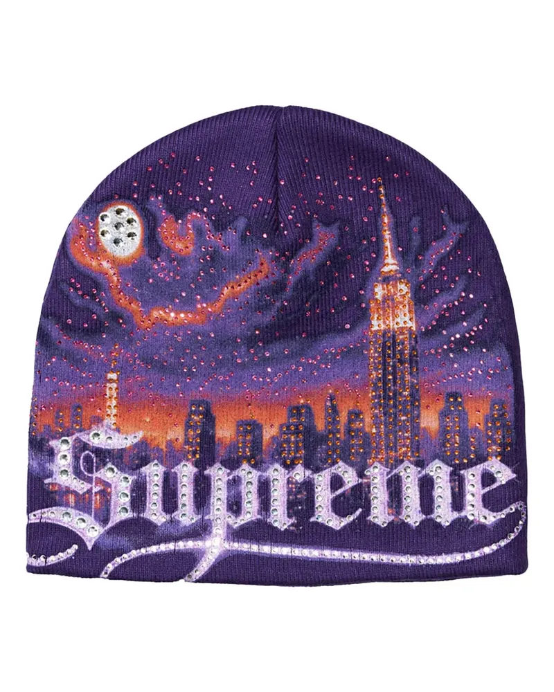 Supreme Being Cityscape Beanie mit Kristallen - Violett Violett