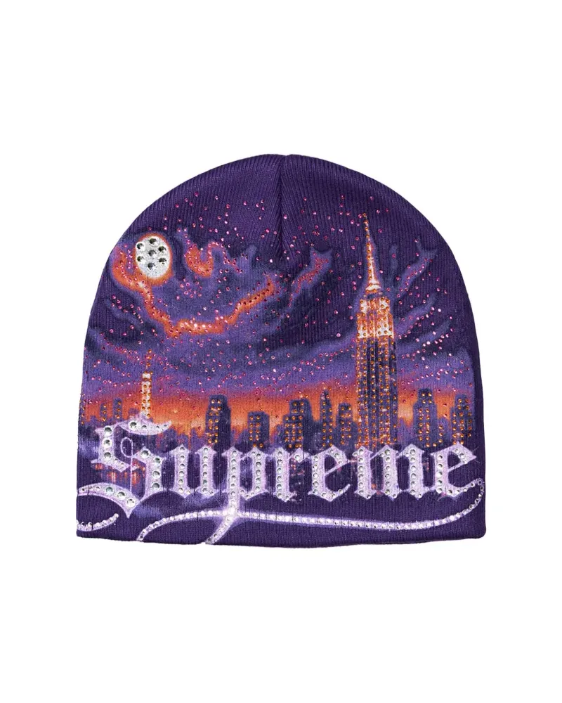 Supreme Being Cityscape Beanie mit Kristallen - Violett Violett