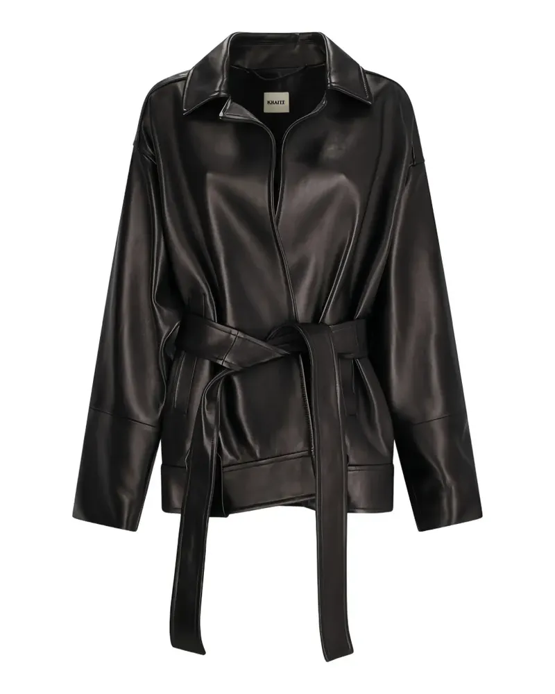 KHAITE Alder belted oversized jacket - Schwarz Schwarz