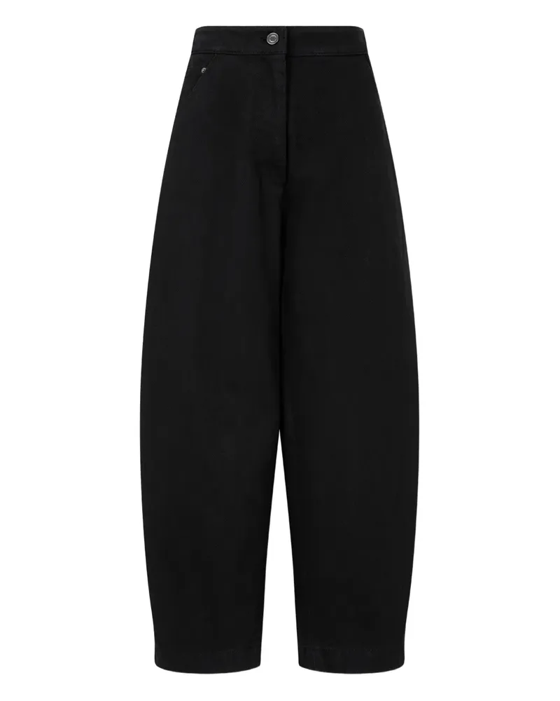STUDIO TOMBOY elastic-waist cotton jeans - Schwarz Schwarz