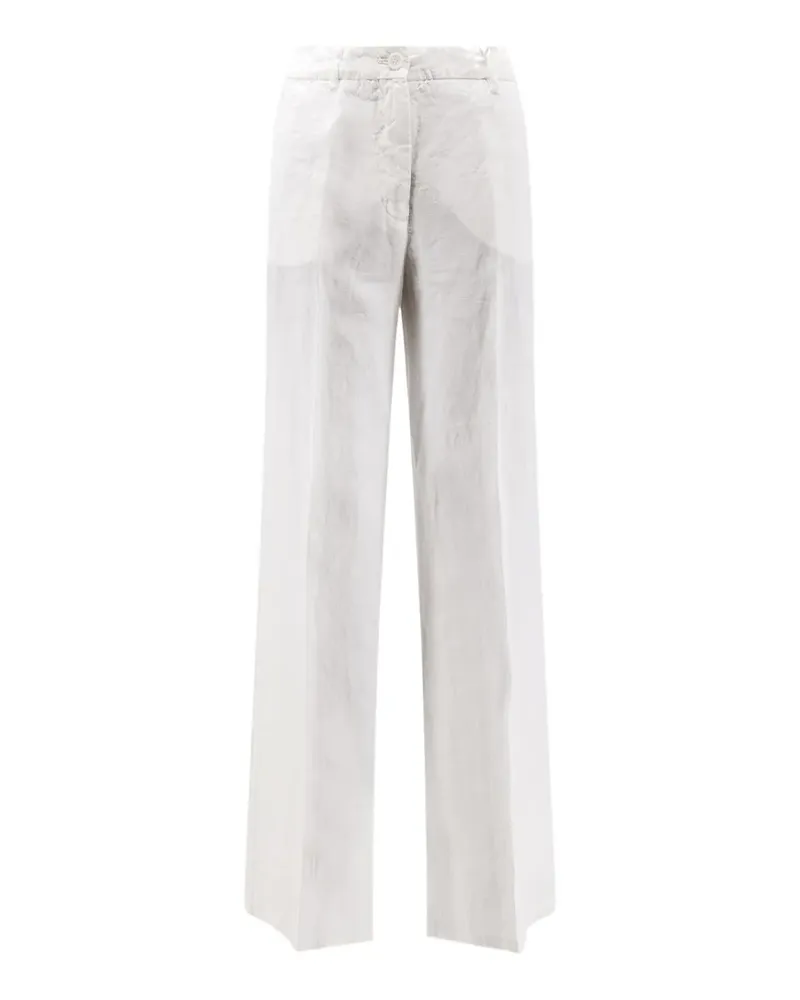 ASPESI pressed-crease wide-leg trousers - Weiß Weiß
