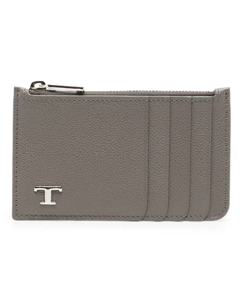 TOD'S Kartenetui mit Logo-Schild - Grau Grau