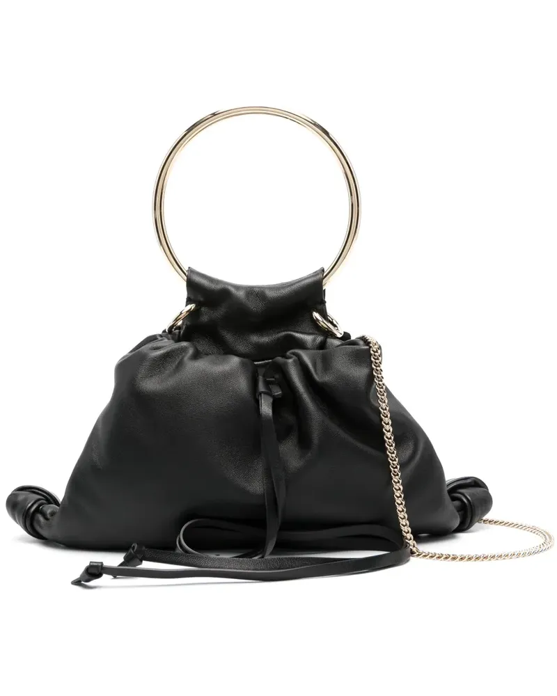 Chloé Bean Handtasche mit metallischem Henkel - Schwarz Schwarz