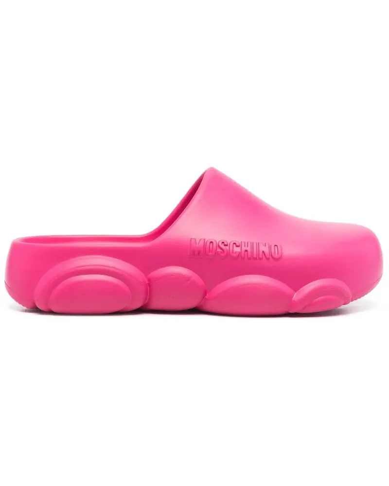 Moschino Mules mit Logo-Prägung - Rosa Rosa