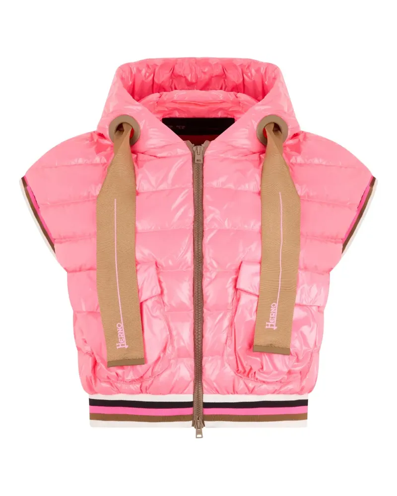 Herno hooded sleeveless gilet - Rosa Rosa