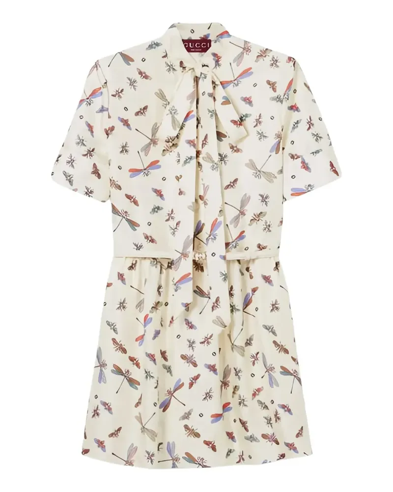 Gucci printed mini dress - Weiß Weiß