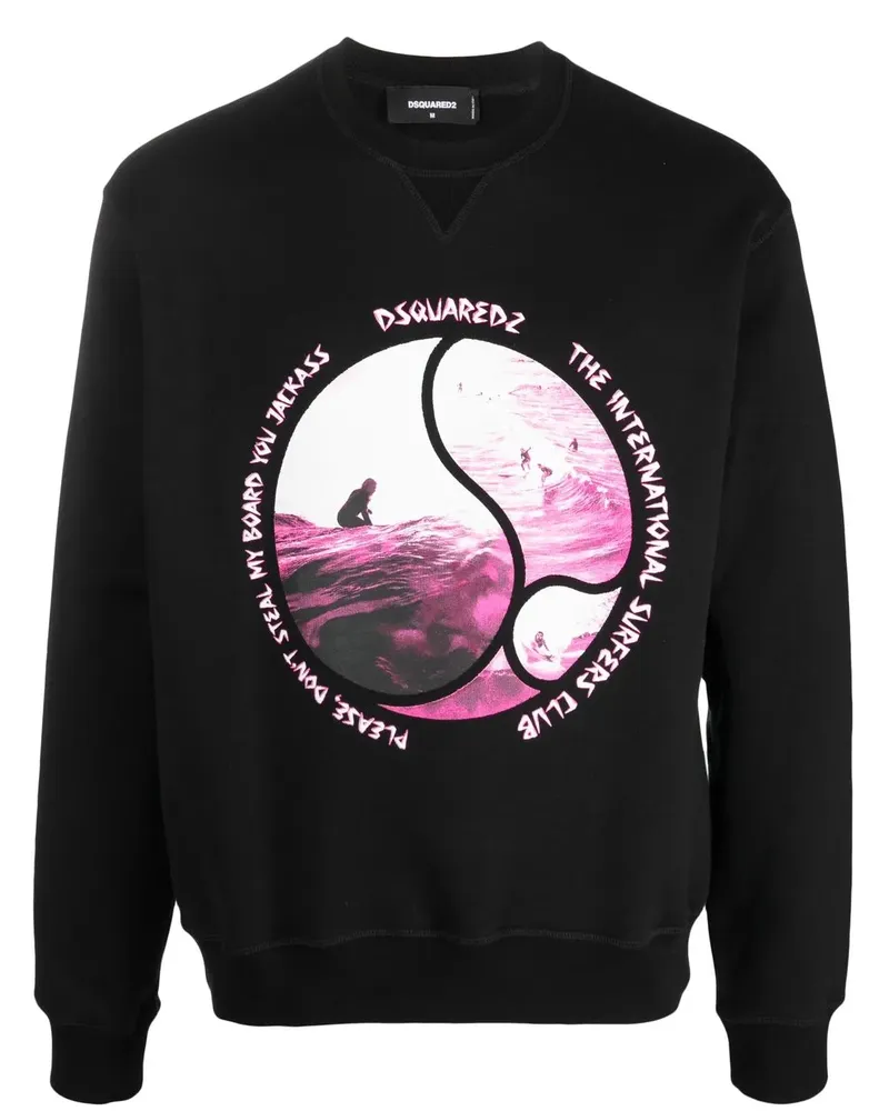 Dsquared2 Sweatshirt mit Logo-Print - Schwarz Schwarz