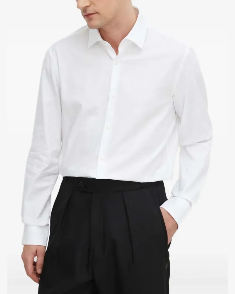 HUGO BOSS Gemustertes Kenno Hemd - Weiß Weiß