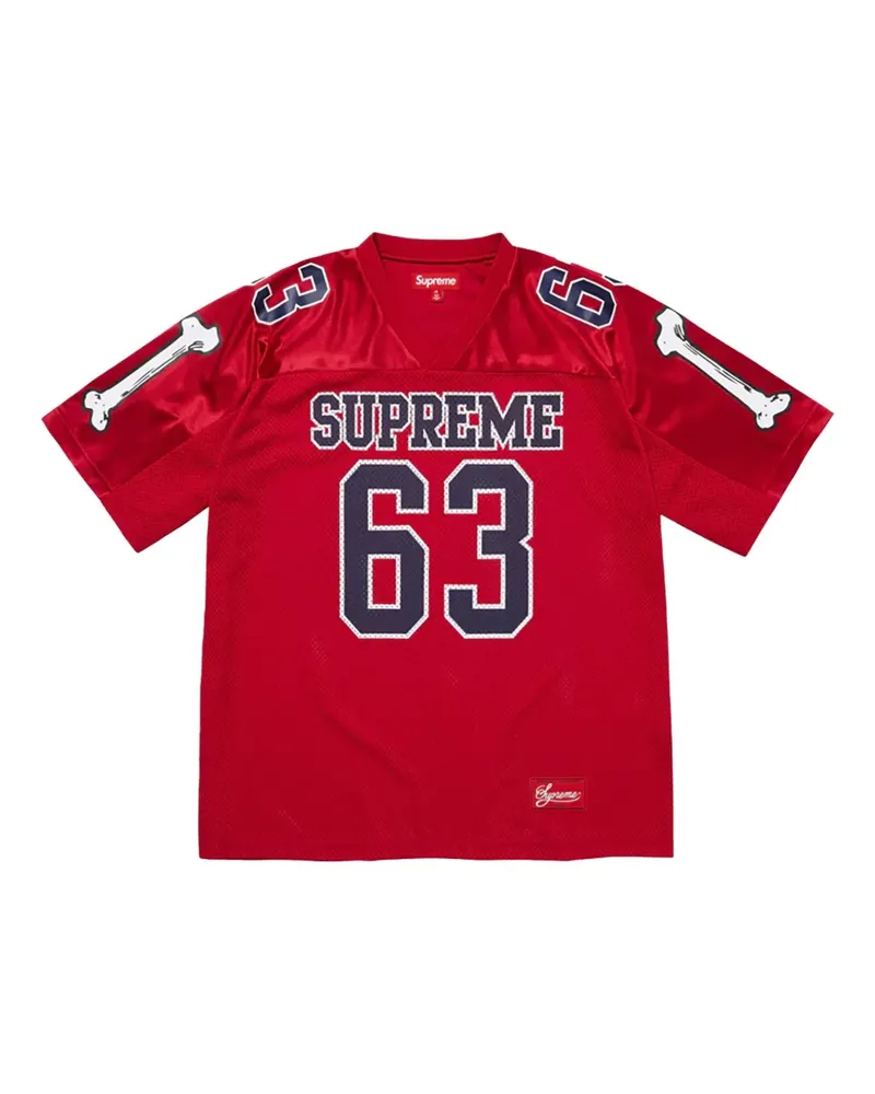 Supreme Being Stadium Bones Football "Red" T-Shirt - Rot Rot