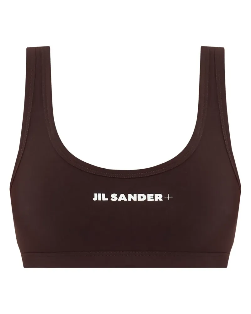 Jil Sander Bikinioberteil mit Logo-Print - Schwarz Schwarz