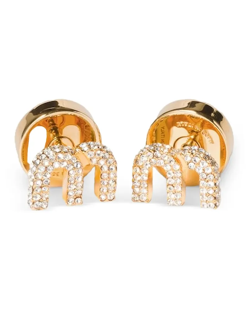 Miu Miu Ohrringe mit Strass - Gold Gold