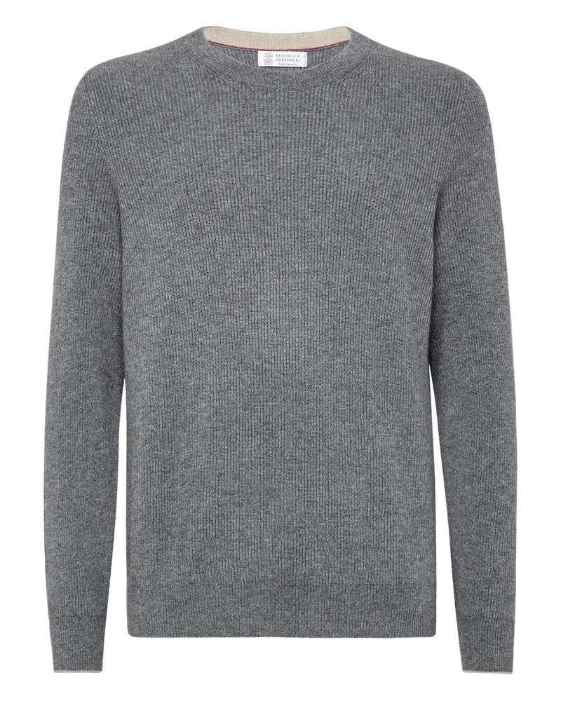 Brunello Cucinelli Gerippter Kaschmirpullover - Grau Grau