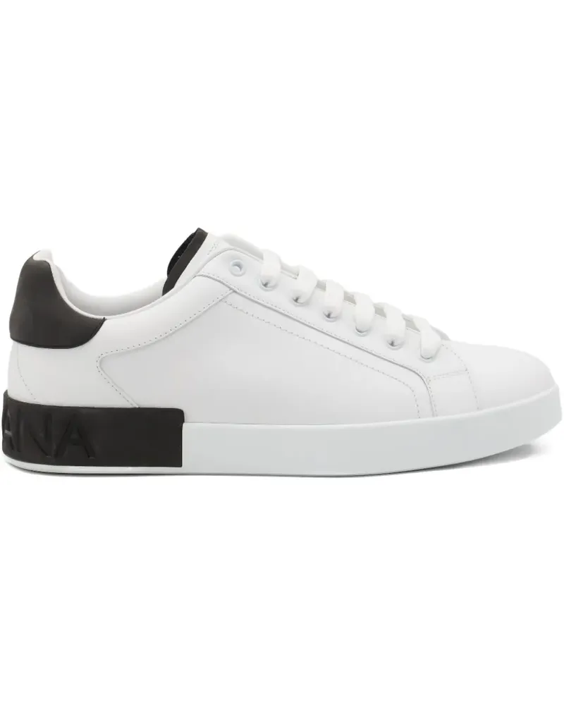 Dolce & Gabbana Portofino Sneakers mit Einsätzen - Weiß Weiß