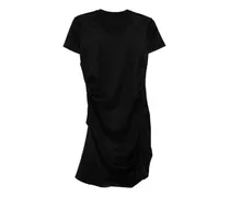 Gerafftes Bodycon-Kleid - Schwarz