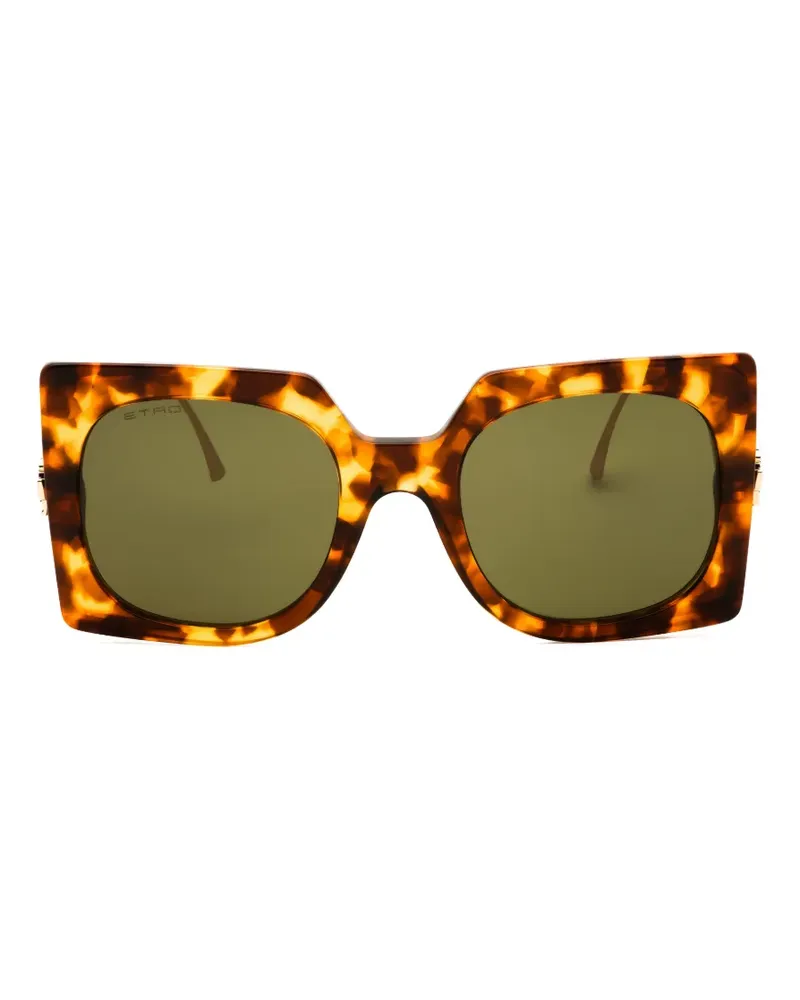 Etro tortoiseshell-effect square-frame sunglasses - Braun Braun