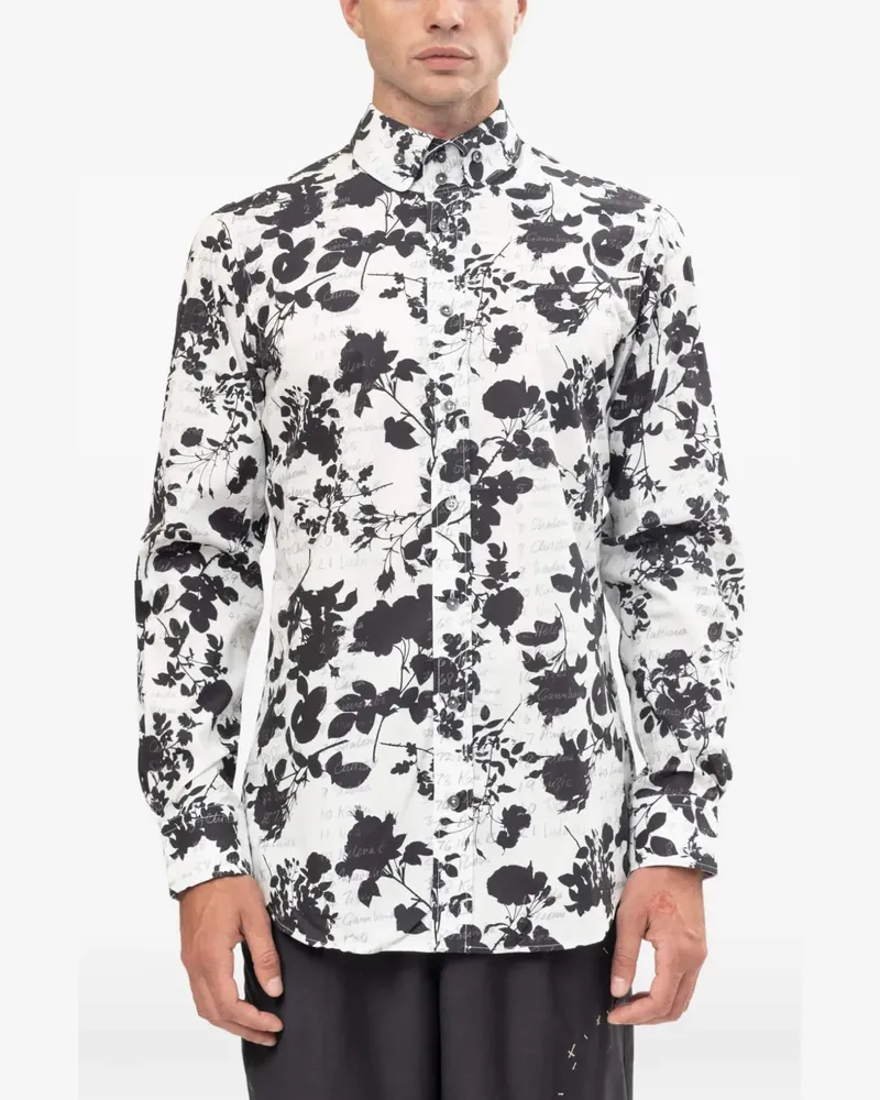 Vivienne Westwood Krall Hemd mit Blumenprint - Weiß Weiß