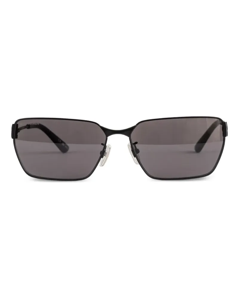Balenciaga rectangle-frame logo-plaque sunglasses - Schwarz Schwarz