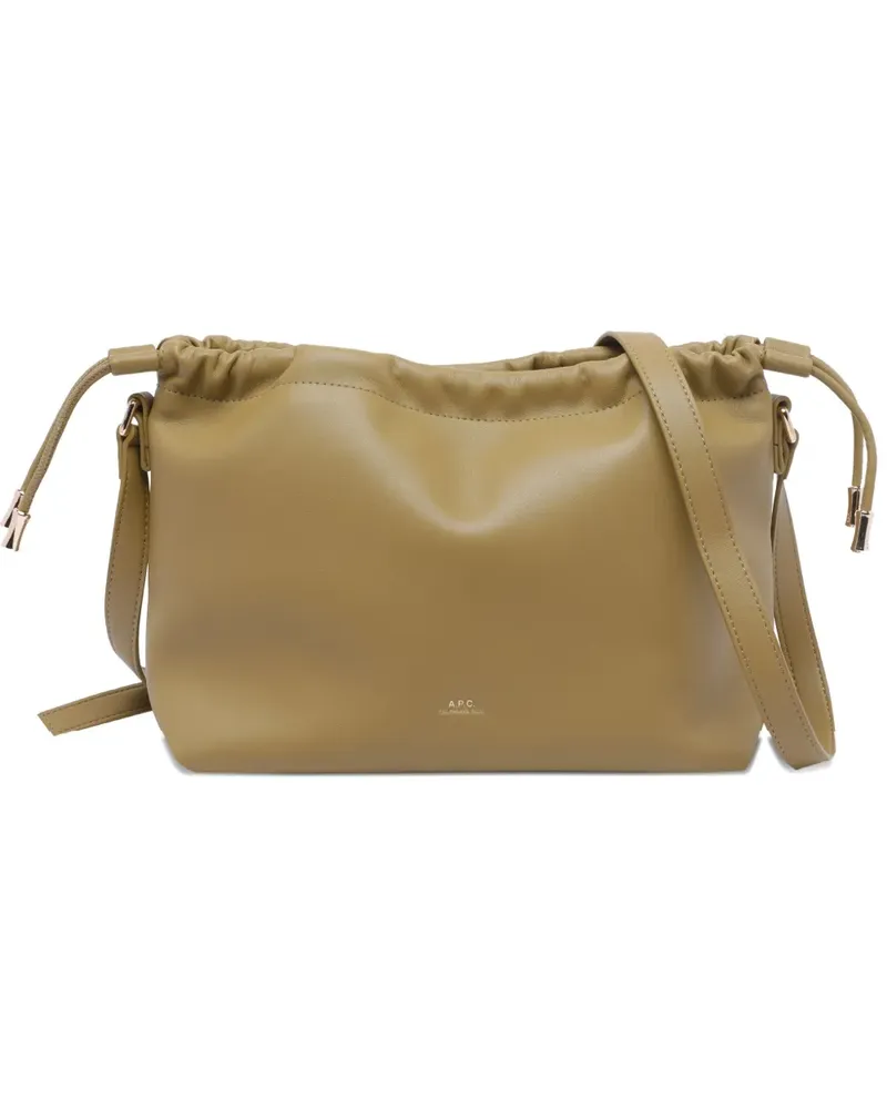 A.P.C. Ninon Schultertasche mit Kreuz - Grün Grün