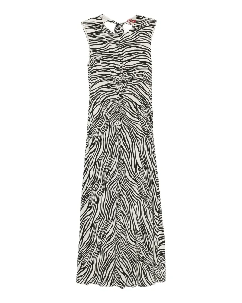 Max Mara sleeveless printed midi dress - Weiß Weiß