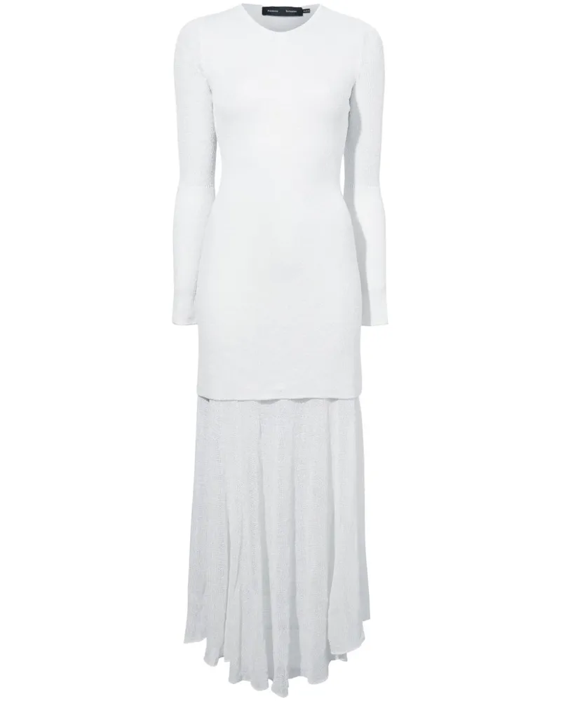 Proenza Schouler Fein gestricktes Anita Maxikleid - Weiß Weiß
