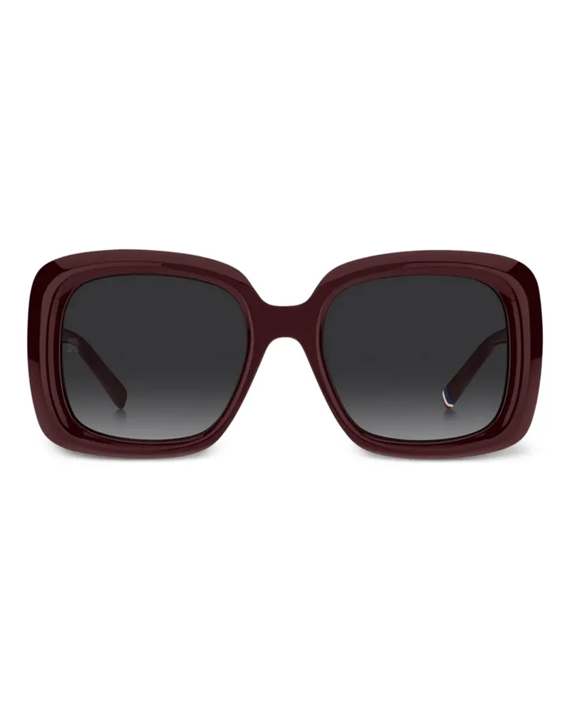 Tommy Hilfiger Sonnenbrille mit eckigem Gestell - Rot Rot