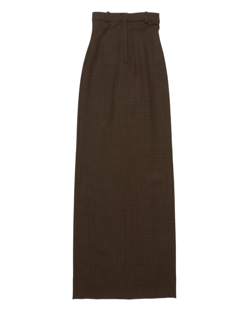 Acne Studios Taillenhoher Rock mit Karomuster - Braun Braun