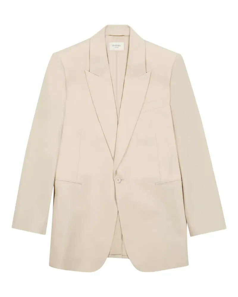 Saint Laurent Blazer mit steigendem Revers - Nude Nude