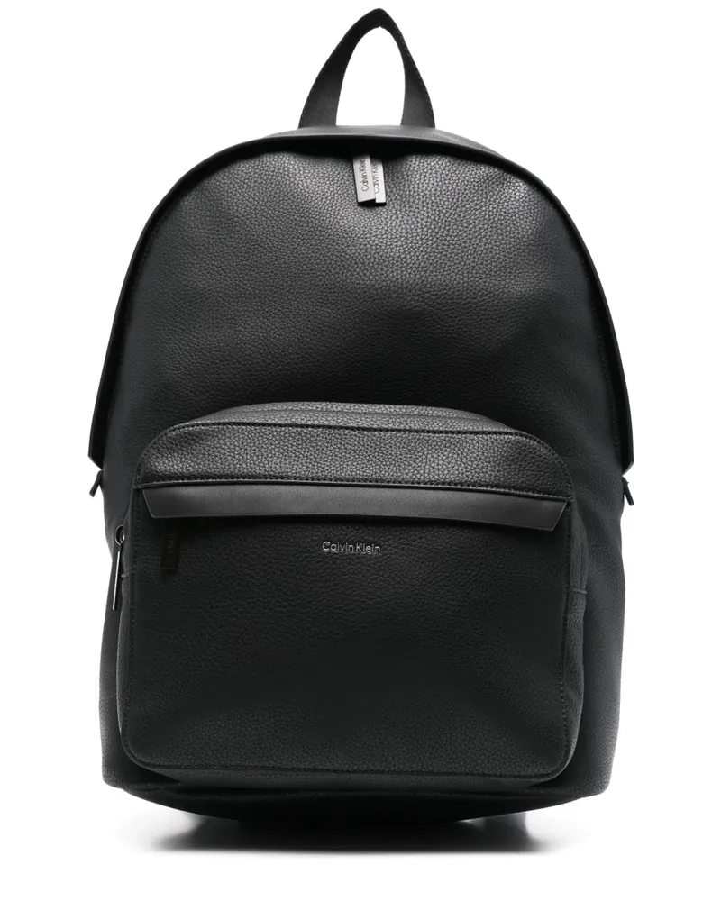 Calvin Klein Rucksack aus Leder - Schwarz Schwarz