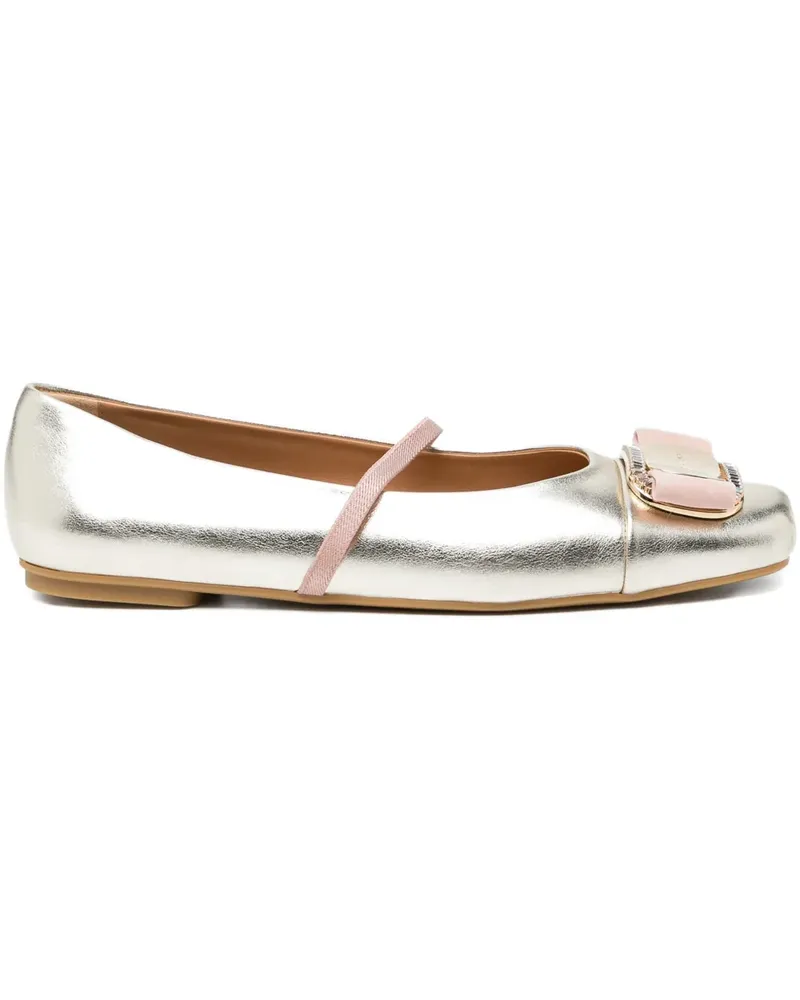 Ferragamo Ballerinas mit Vara-Schnalle - Gold Gold
