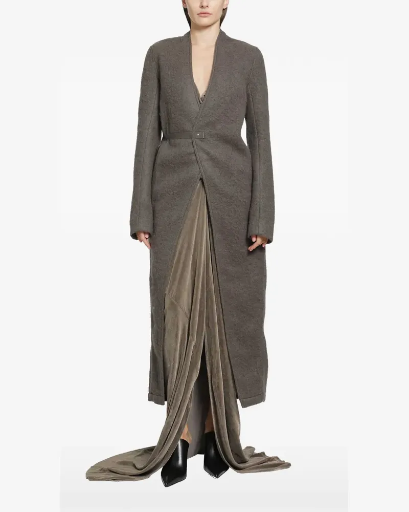Rick Owens Tower Lab belted coat - Grau Grau