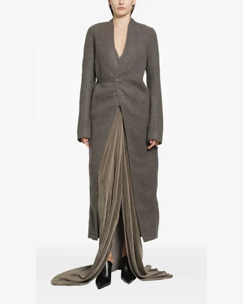 Rick Owens Tower Lab Mantel mit Gürtel - Grau Grau