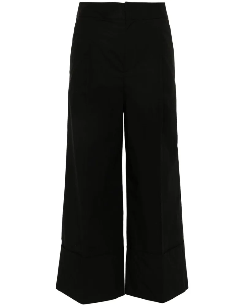 Twin-Set Gerade Cropped-Hose - Schwarz Schwarz