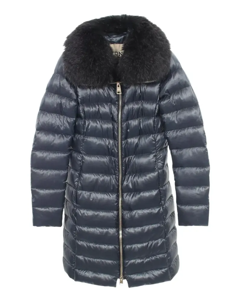 Herno 2000s Iconico fur-collar coat - Blau Blau