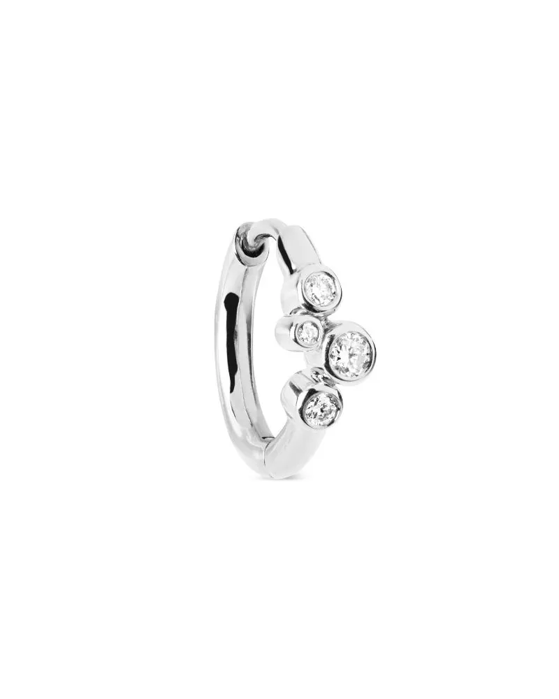 Maria Black 14kt Elena Weißgoldcreole mit Diamanten - Silber Silber