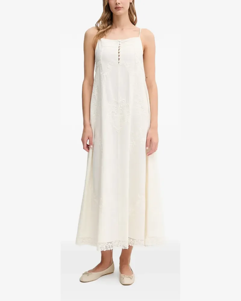 Hoss Intropia crochet-trim button dress - Weiß Weiß