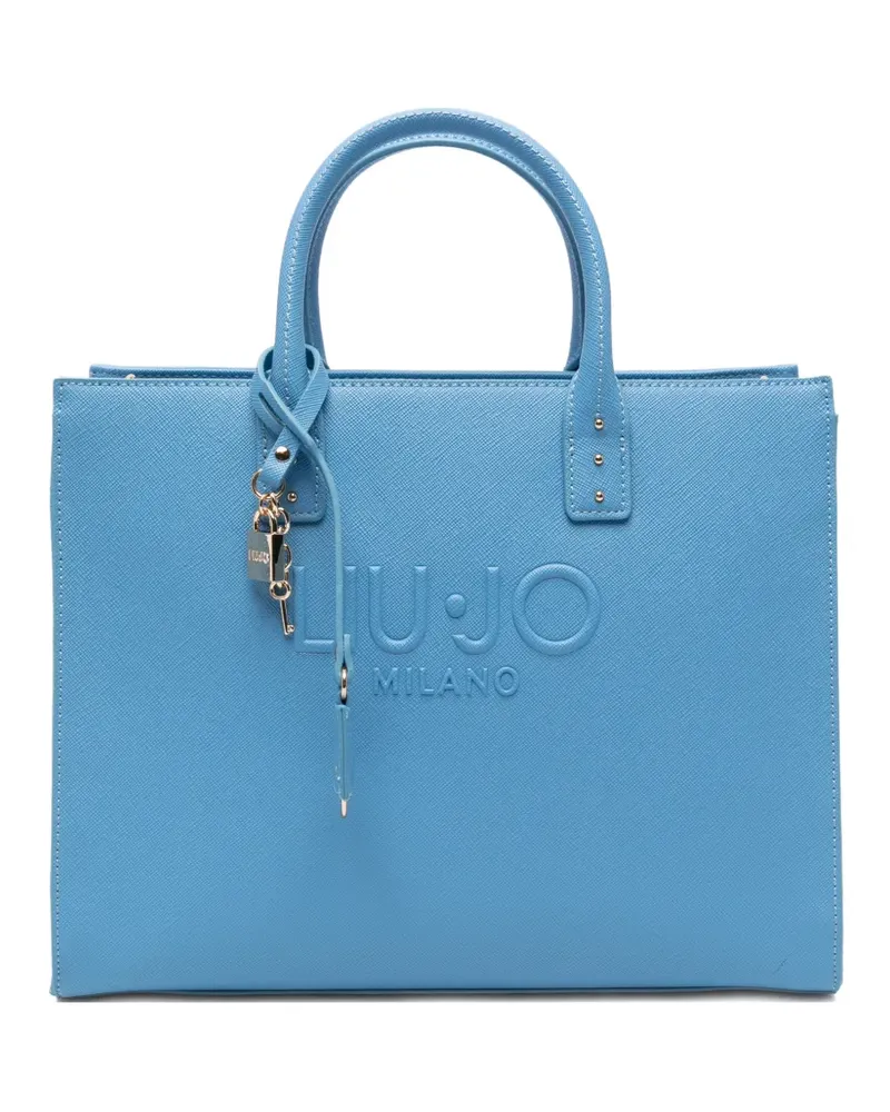 Liu Jo embossed padlock tote bag - Blau Blau