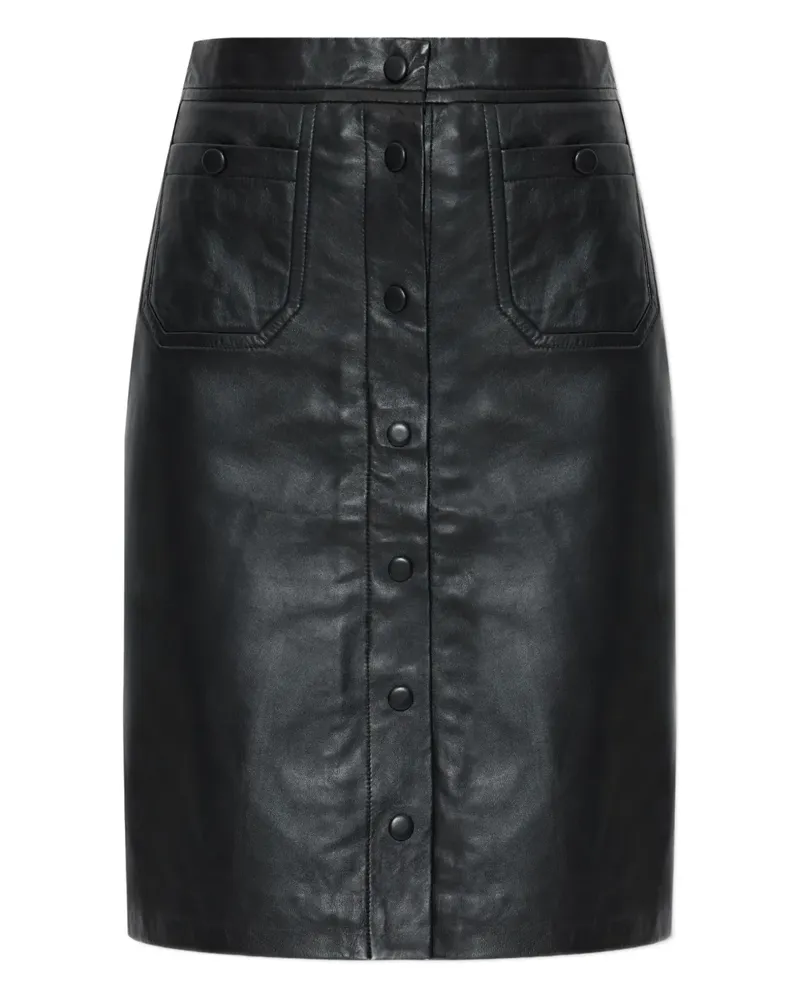 MUNTHE Locus leather skirt - Schwarz Schwarz
