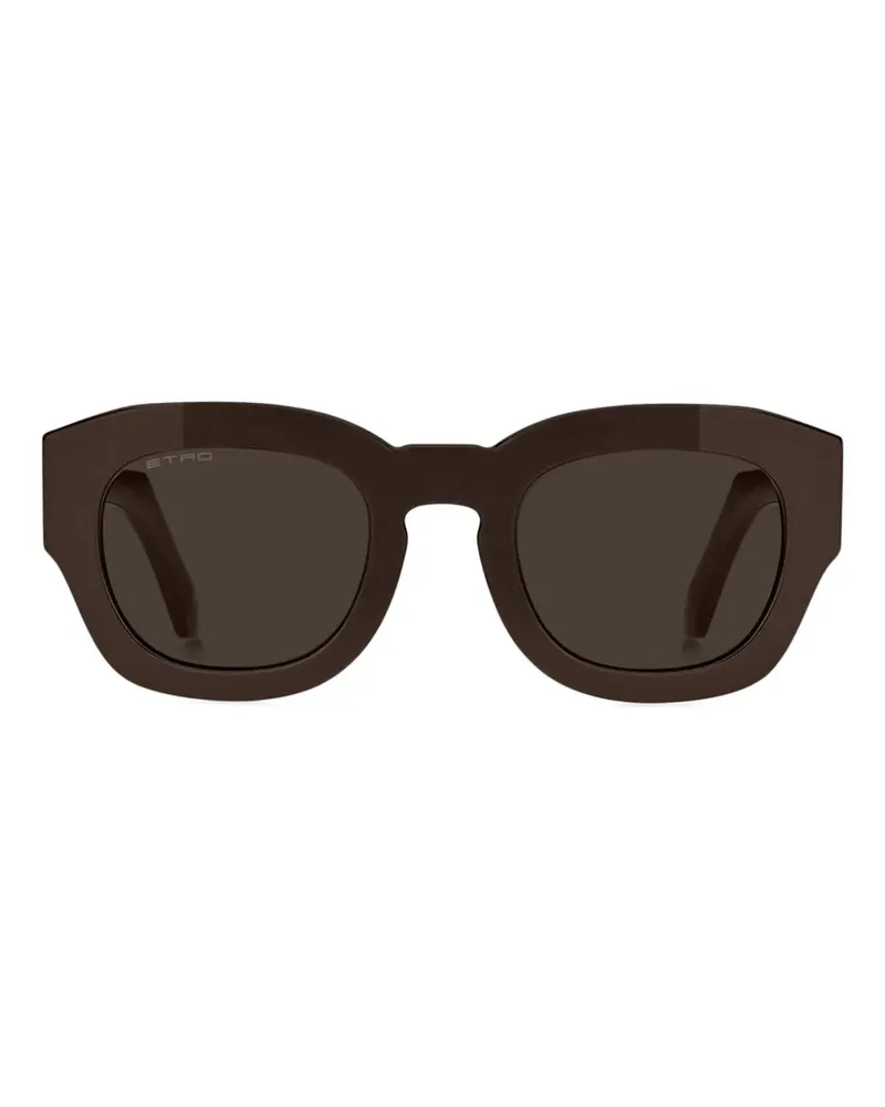 Etro Sonnenbrille mit eckigem Gestell - Braun Braun